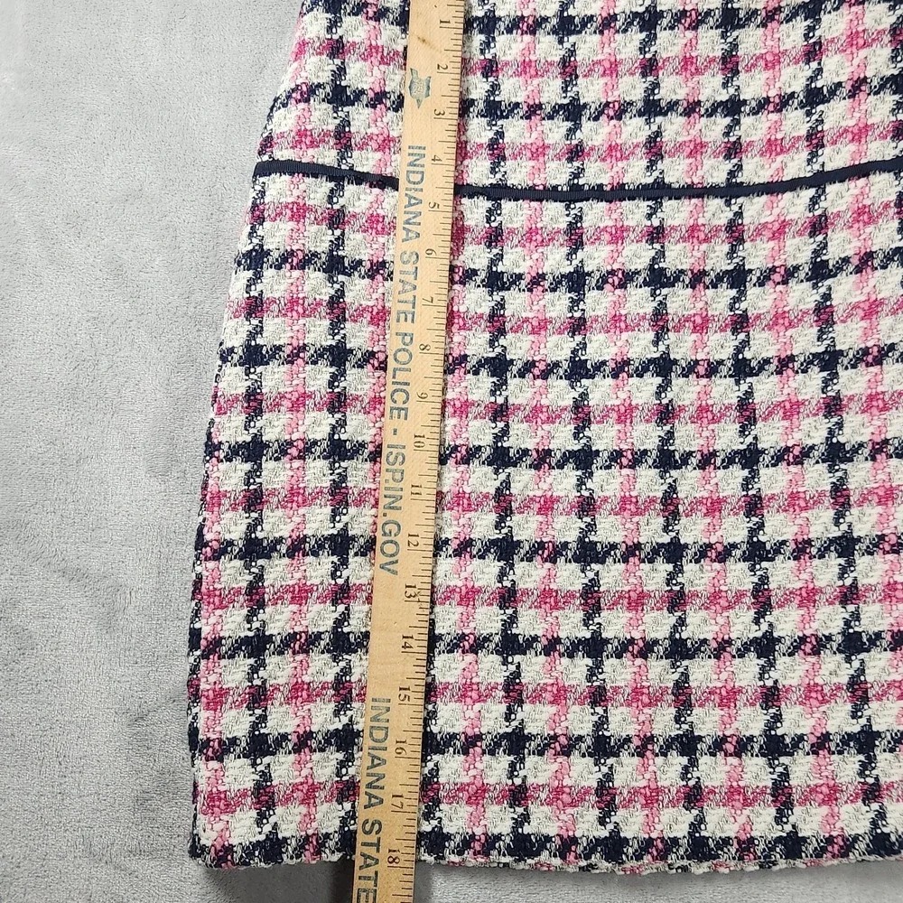 Brooks Brothers Tweed Pencil Skirt 0 Blue Pink NWT Classic Preppy Office Busines